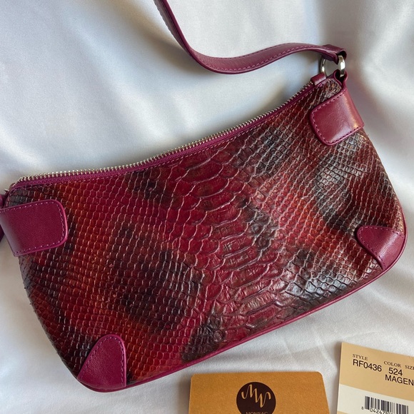 Magenta Monsac leather handbag- Style RF0436 - Picture 1 of 8